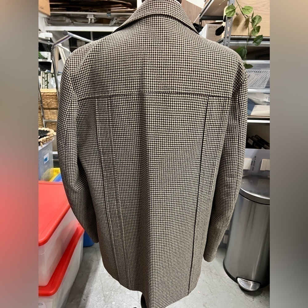 Vintage Knack Leisurewear made in Japan jacket- Men medium 40 brown houndstooth - Picture 7 of 12